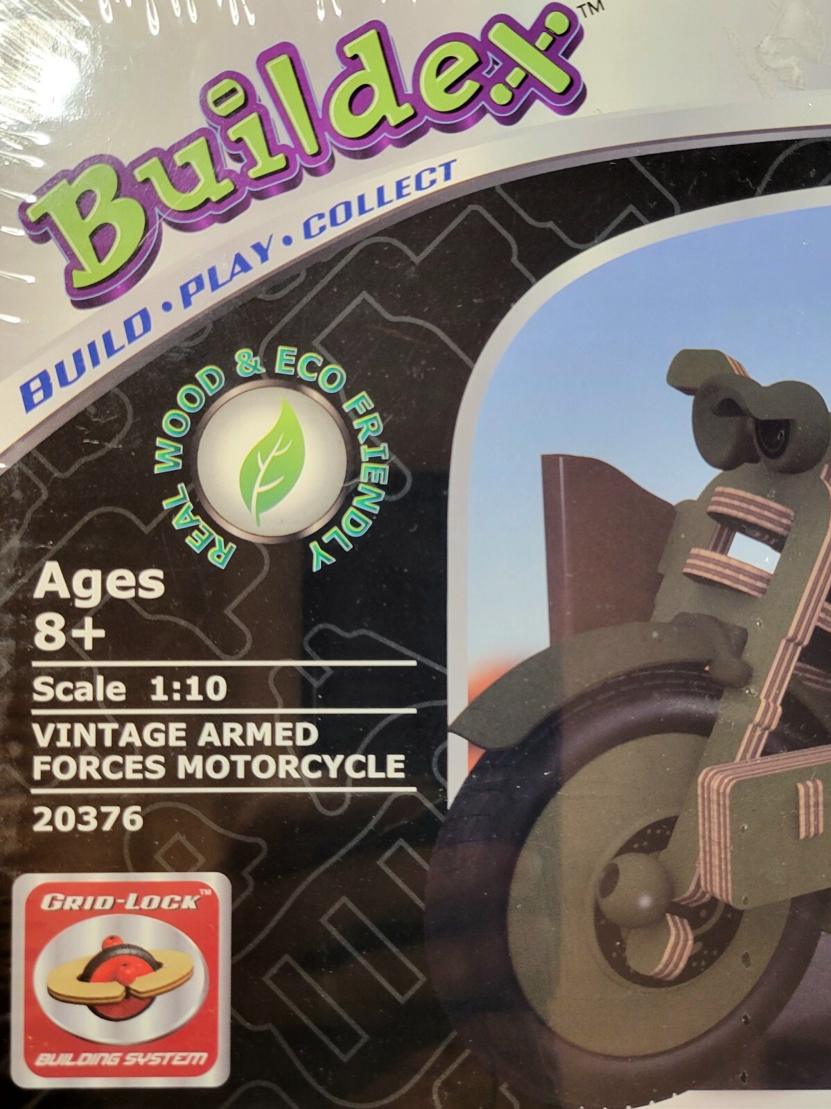 RARE Buildex HARLEY DAVIDSON Kit #20376 Vintage Armed Forces Motorcycle, New - Image 3