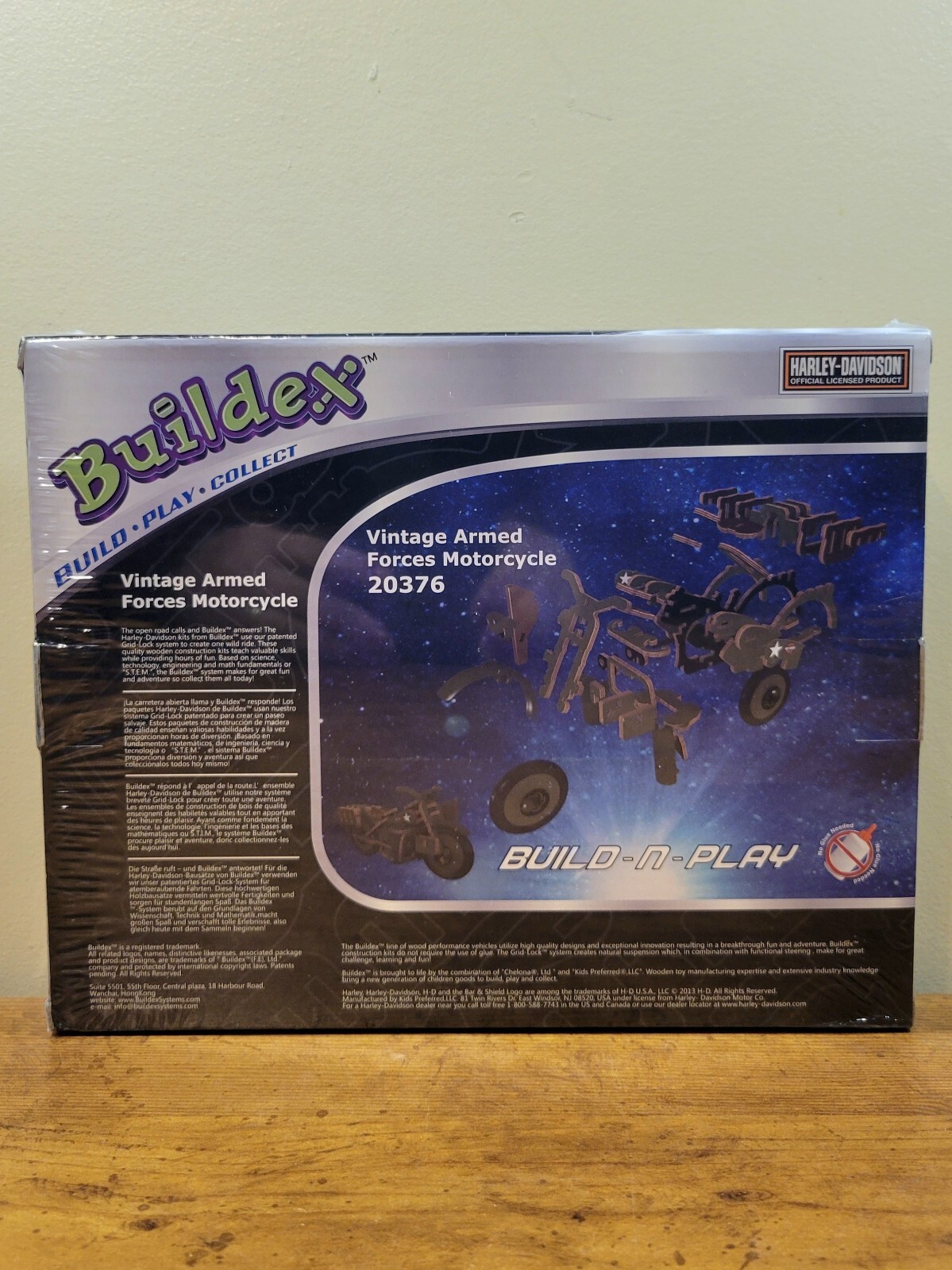RARE Buildex HARLEY DAVIDSON Kit #20376 Vintage Armed Forces Motorcycle, New - Image 4