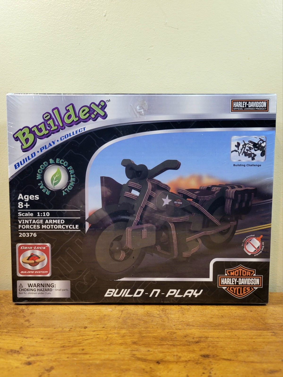 RARE Buildex HARLEY DAVIDSON Kit #20376 Vintage Armed Forces Motorcycle, New - Image 5