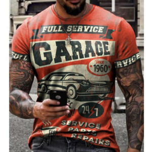 Full Service Garage 1960's: Vintage Automotive Enthusiast Tee REGULAR USA SIZING