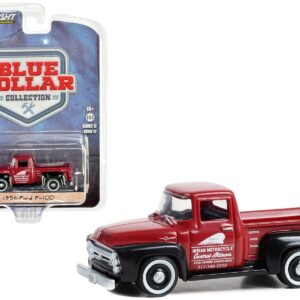 Greenlight 35260A 1956 Ford F-100 Indian Motorcycle Service 1/64 Diecast Model