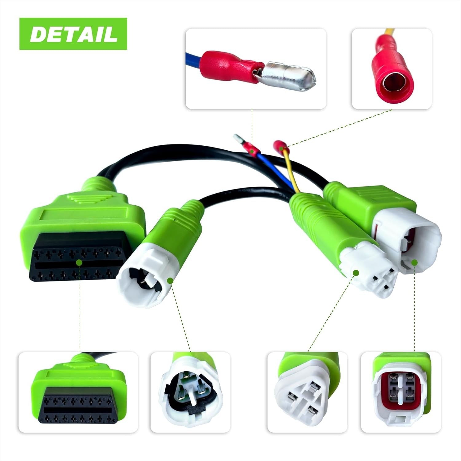 3+4Pin to 16Pin OBD2 Adapter Cable for Older Yamaha Bike,Diagnostic Scanner Tool - Image 3