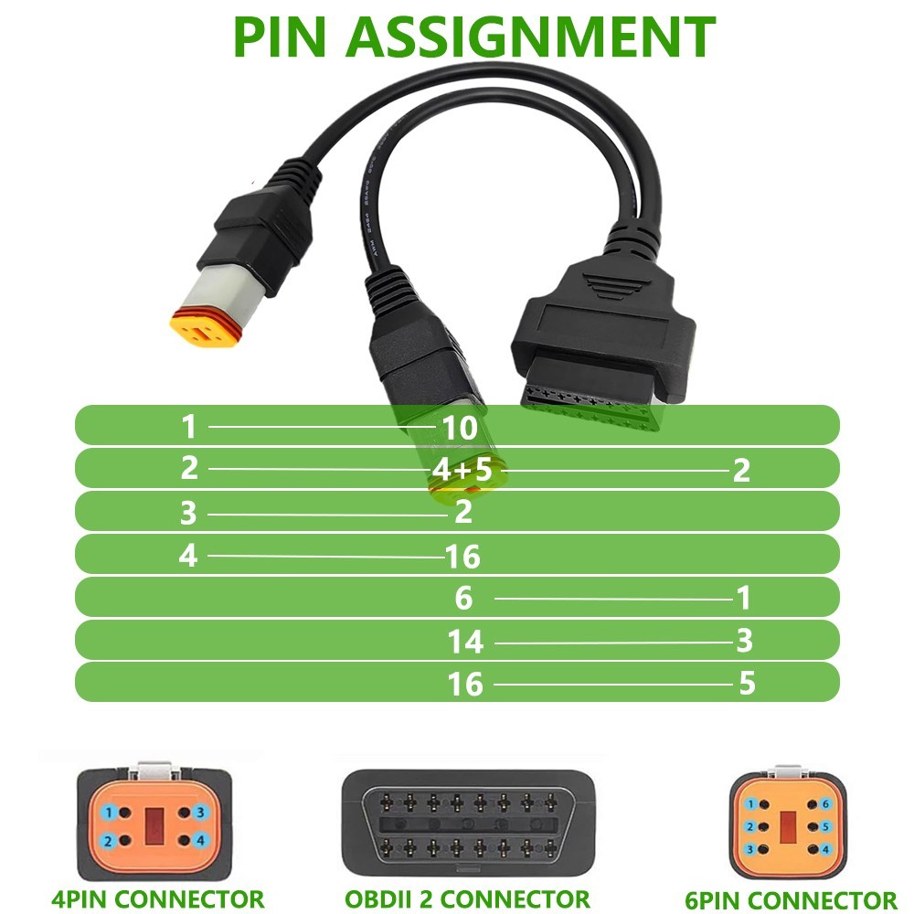 4Pin&6Pin to 16Pin OBD2 Adapter Cable for Harley Softail,Dyna,Diagnostic Scanner - Image 3