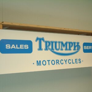 Triumph Motorcycles Sales Service Banner Classic Bike Garage Workshop Wall Sign