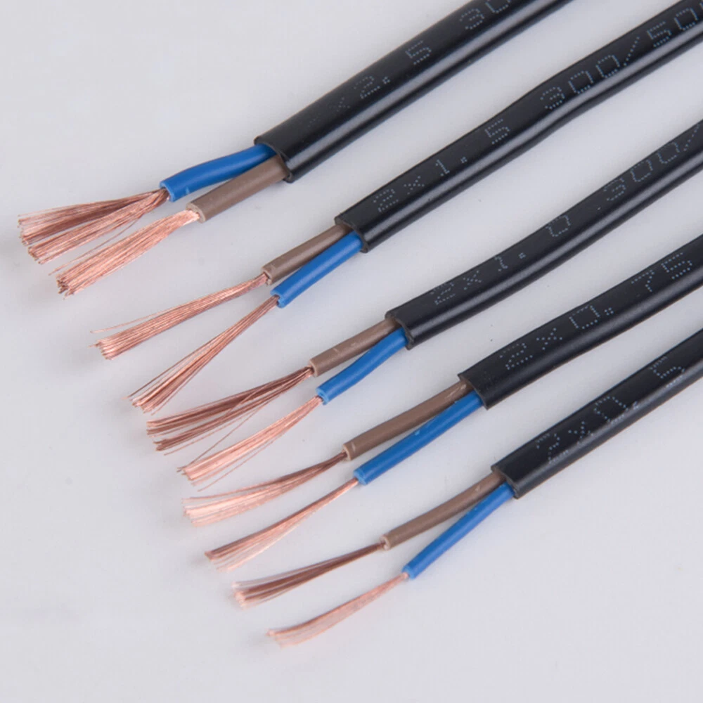 2 Core RVVB Wire PVC Flat Flexible Power Cable Electrical Cable 0.3mm² to 2.5mm² - Image 3