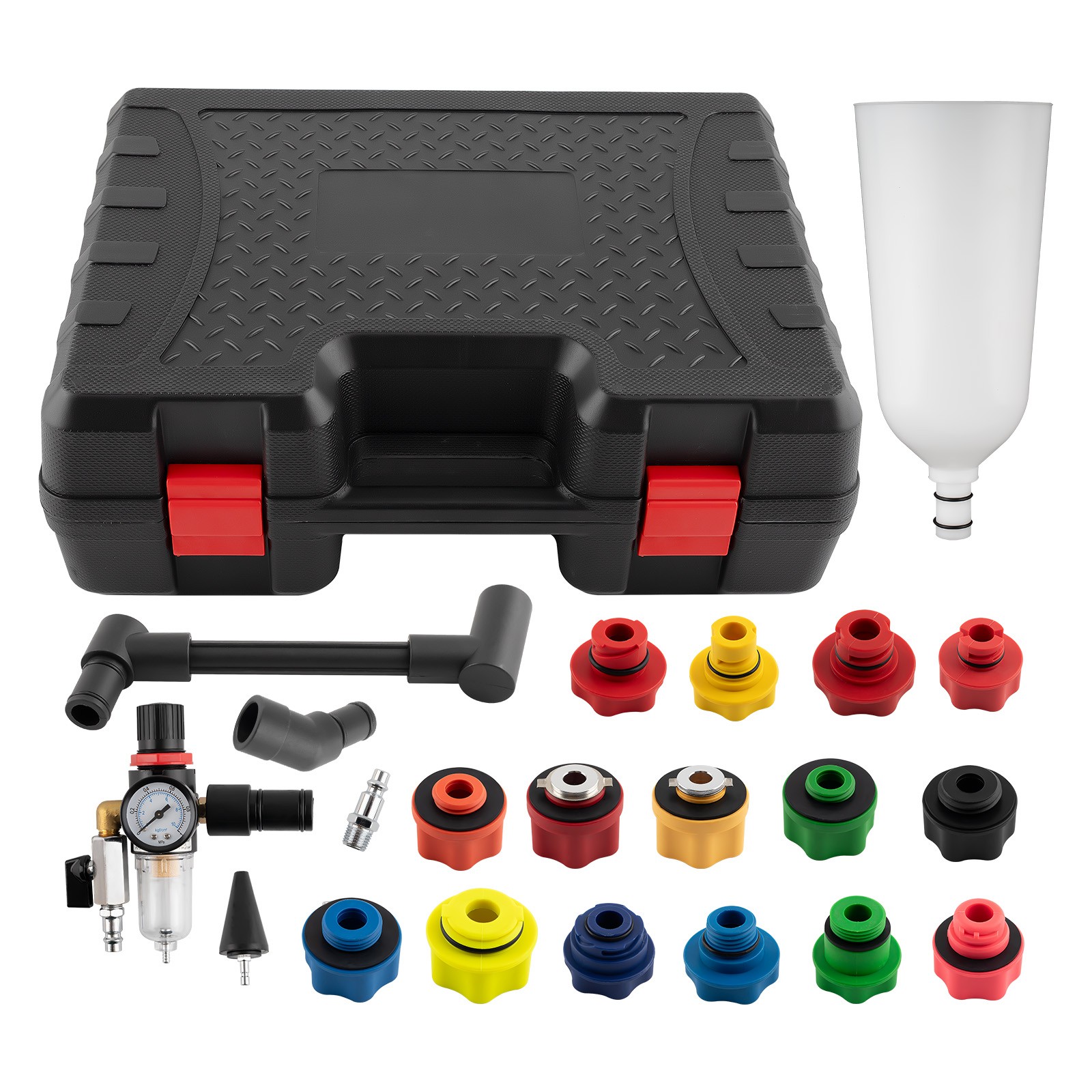 21pcs Automotive Engine Oil Dispenser Funnel Kit with 15 Adapters - Image 4