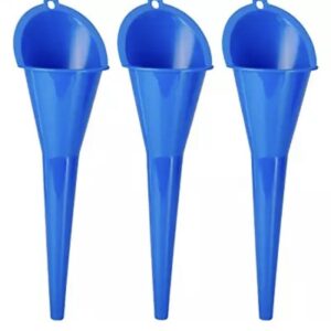 Lot 3 Plastic Funnel Automotive Small Engine Garage Oil Gas Steering Brake Fluid