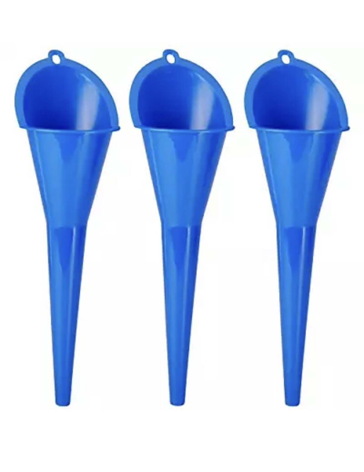 Lot 3 Plastic Funnel Automotive Small Engine Garage Oil Gas Steering Brake Fluid