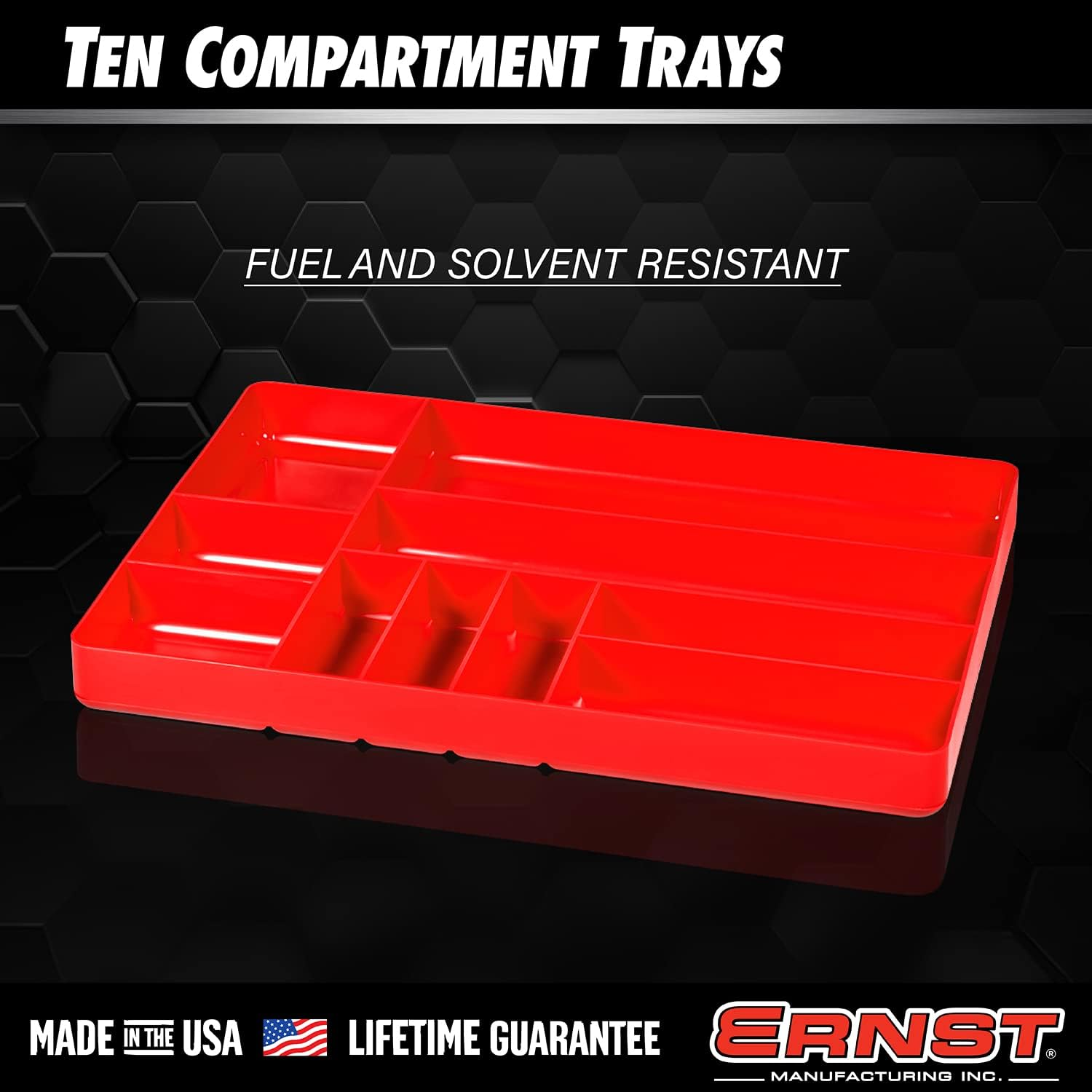 10 Compartment Drawer Organizer: Heavy Duty Stackable Tray for Automotive Garage - Image 3