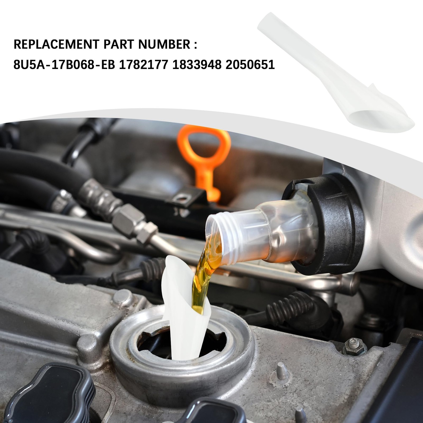 2PCS Automotive Funnels, OEM Replacement Fuel Funnels Compatible with Ford Gas - Image 3