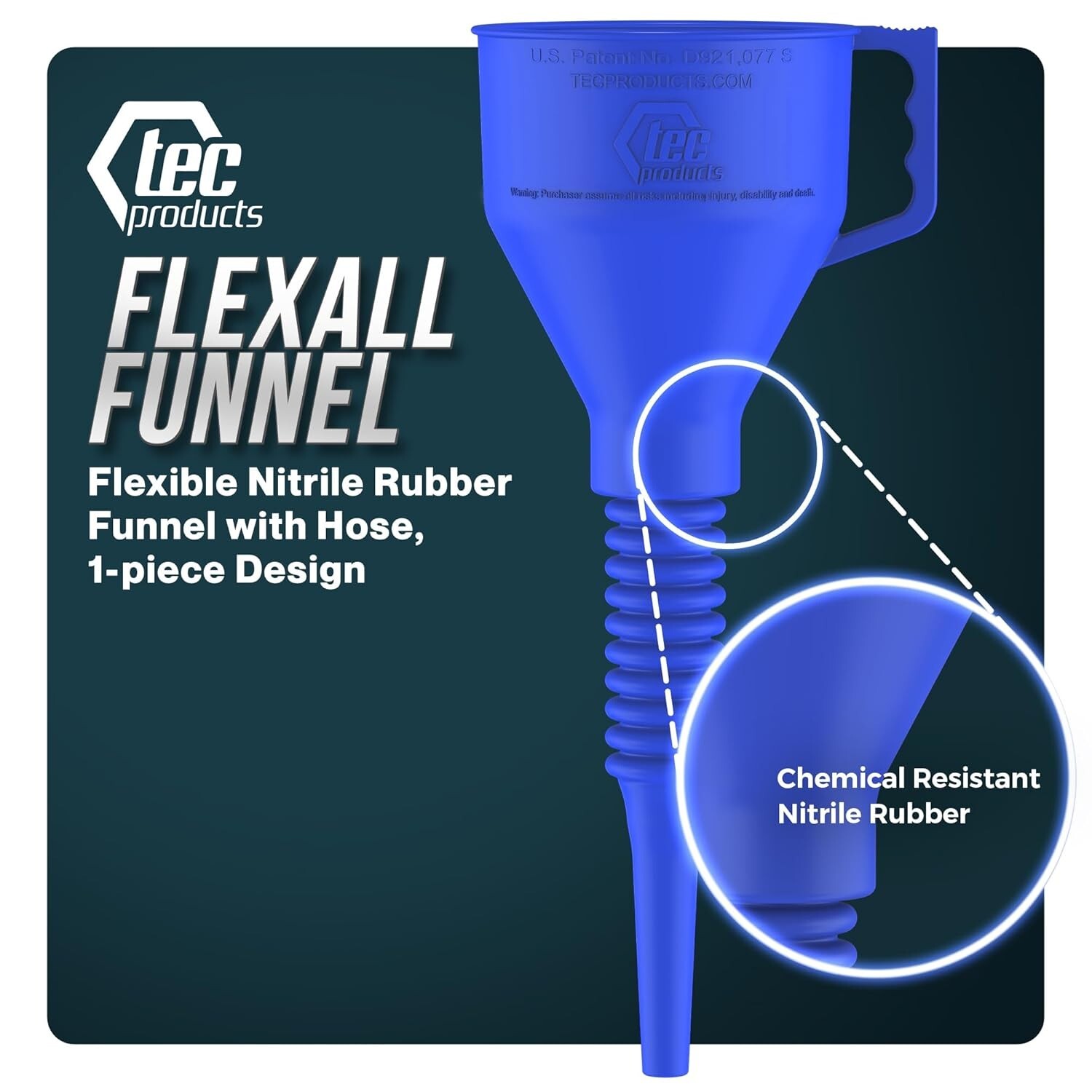 Heavy-Duty Nitrile Rubber Funnel with Hose - Perfect for Oil Changes and More - Image 4