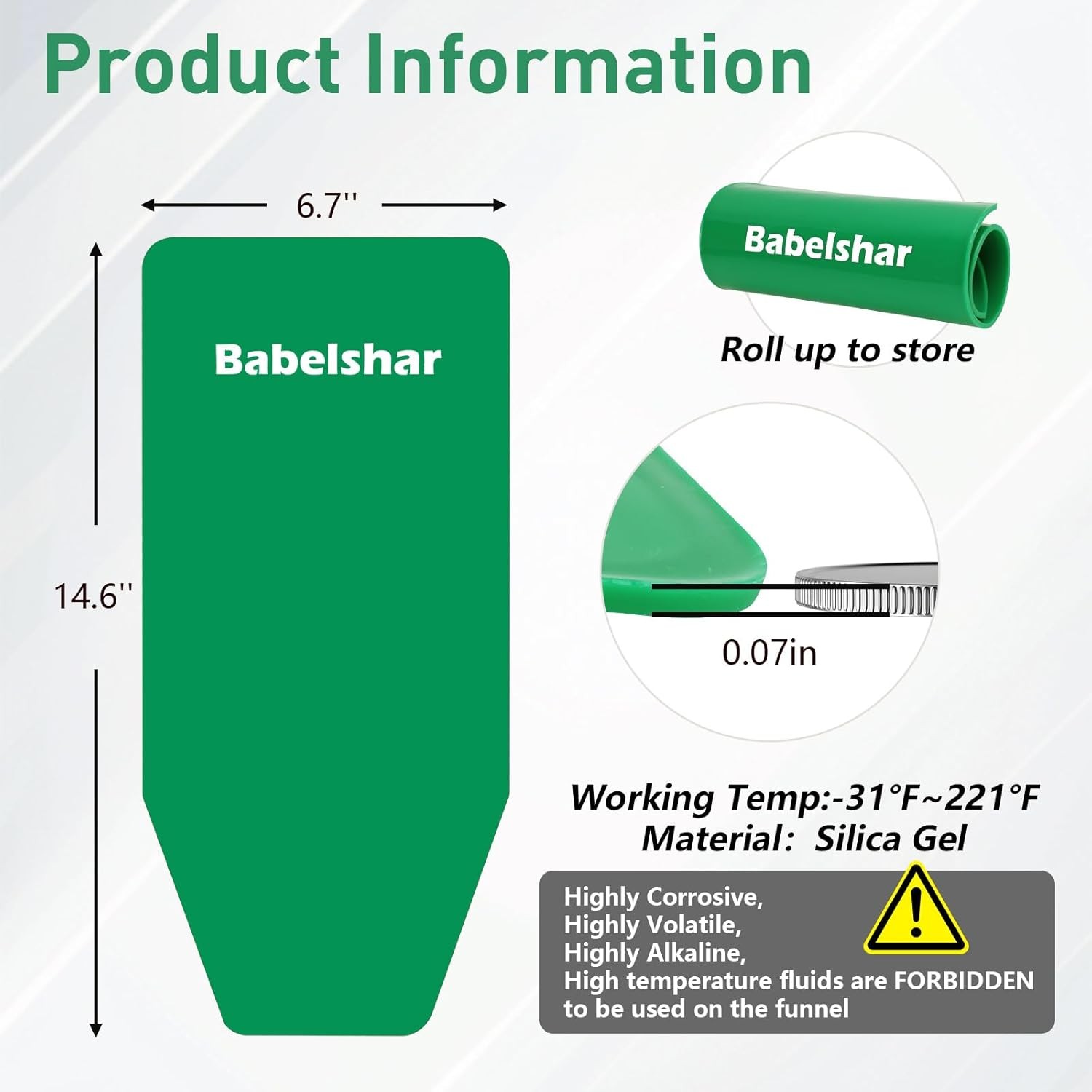 Babelshar Foldable Flexible Funnel for Oil Change, Form a Funnel for Automotive - Image 2