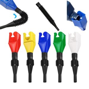 Flexible Wide-Mouth Funnel with Built-in Filter, Retractable for Automotive