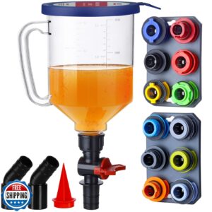 SMART JERRY - Spill-Proof Engine Oil Funnel Kit|Oil Change Funnel w/ 12 Adapt