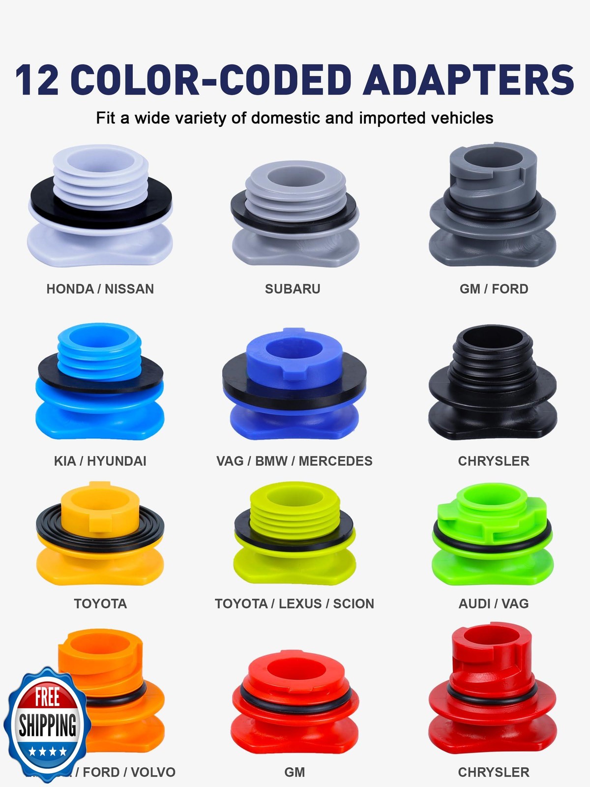 SMART JERRY - Spill-Proof Engine Oil Funnel Kit|Oil Change Funnel w/ 12 Adapt - Image 3