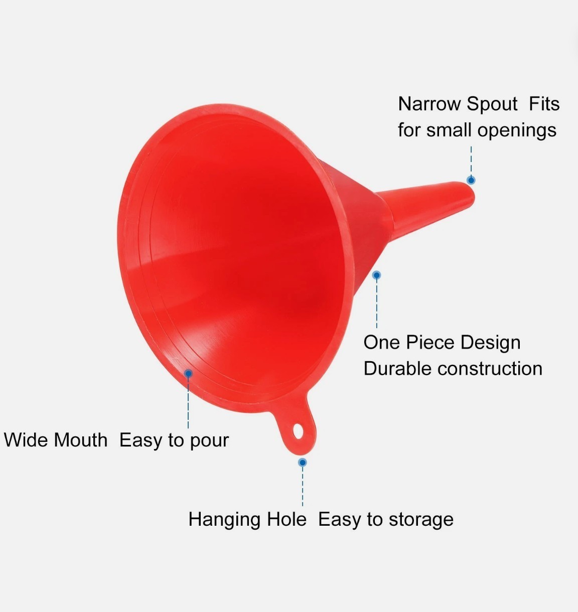 4pcs Plastic Funnel for Kitchen and Automotive, Mini Small Medium Large Funnel - Image 3