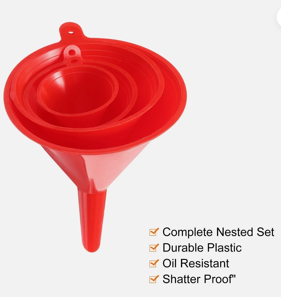 4pcs Plastic Funnel for Kitchen and Automotive, Mini Small Medium Large Funnel - Image 5