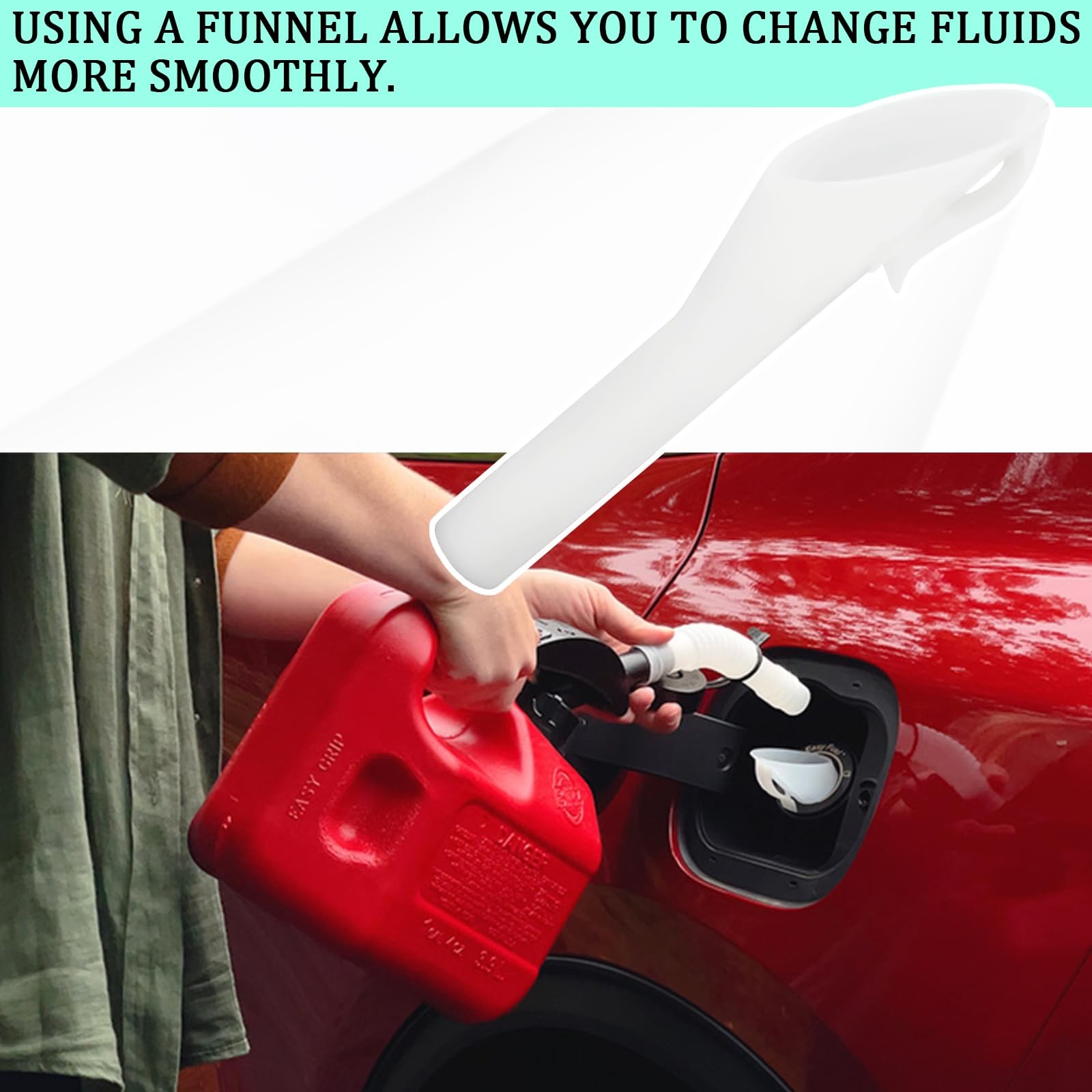 Msyuusr 2PCS Capless Gas Tank Funnel,Funnels for Automotive Use OEM8U5A-17B06... - Image 3
