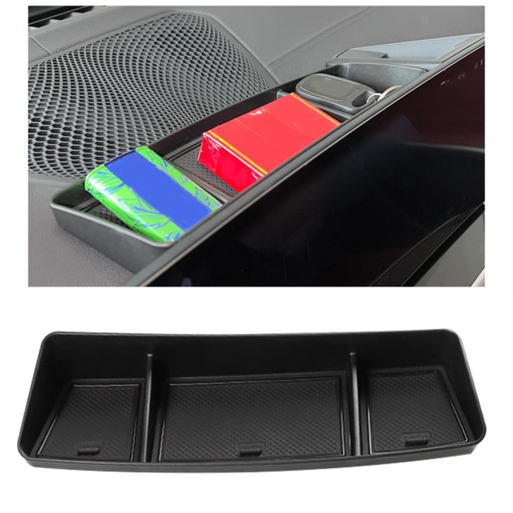 Central Control Screen Storage Box Car Dashboard Tray PP Automotive Container ∌