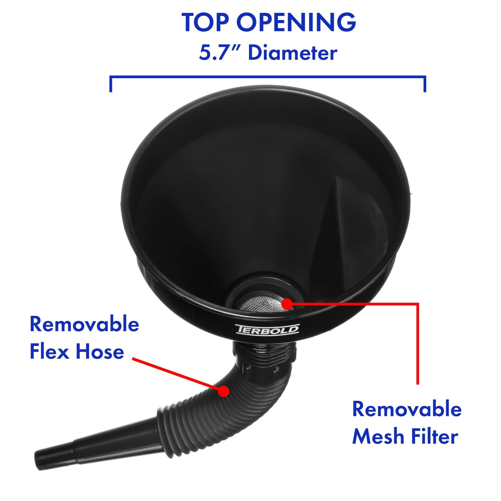 Automotive Flex Funnel with Hose | Wide Mouth Flexible Oil Funnel for Automot... - Image 4