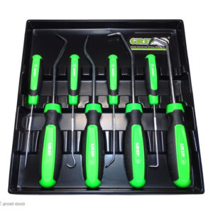 8-PC PROFESSIONAL HOOK & PICK SET – automotive hand tools – green handles