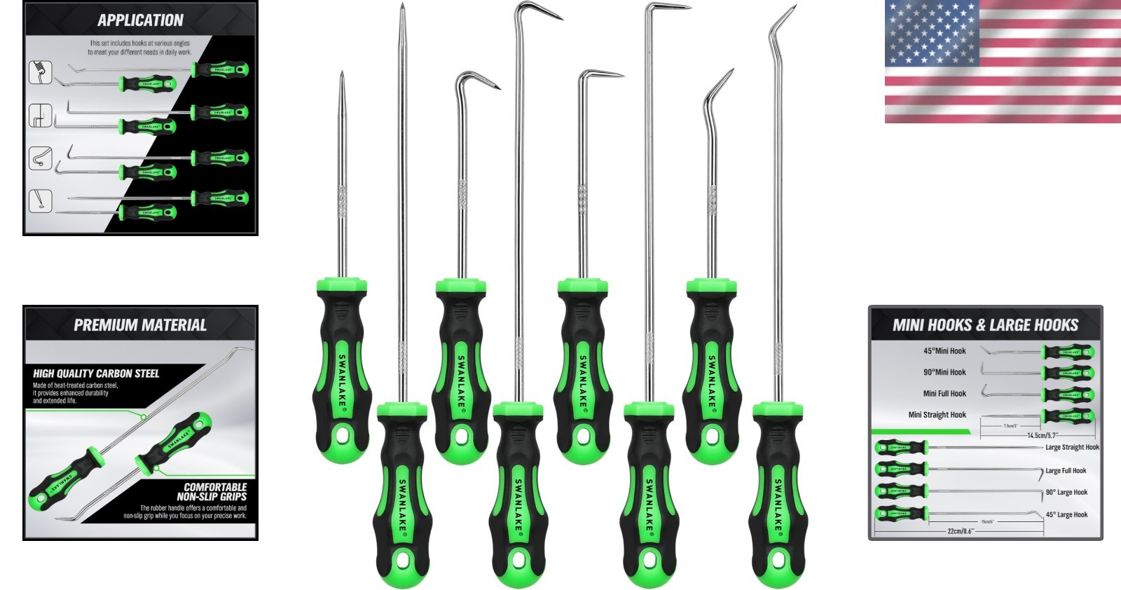 Complete 8-Piece Mini Hook and Pick Set for Automotive and Mechanical Tools - Image 2