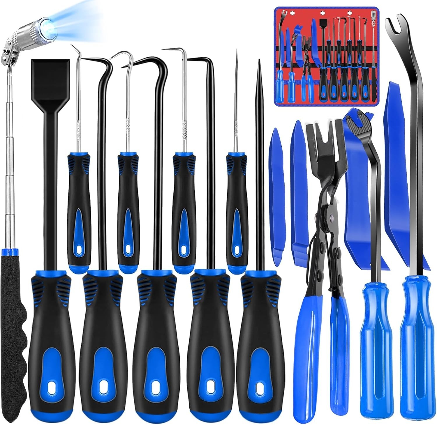 Complete 17-Piece Hook and Pick Set: Essential Tools for Automotive Repairs - Image 3