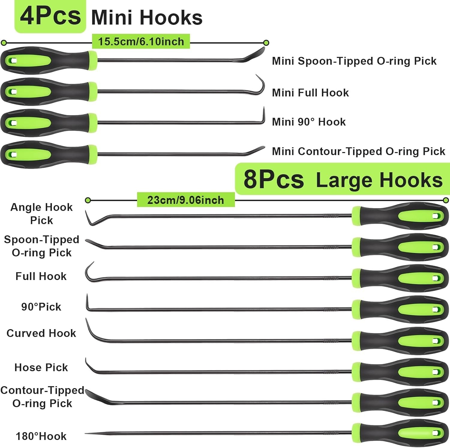 Versatile 12PCS Hook and Pick Tool Set for Tight Spaces - Perfect for Mechanics - Image 4