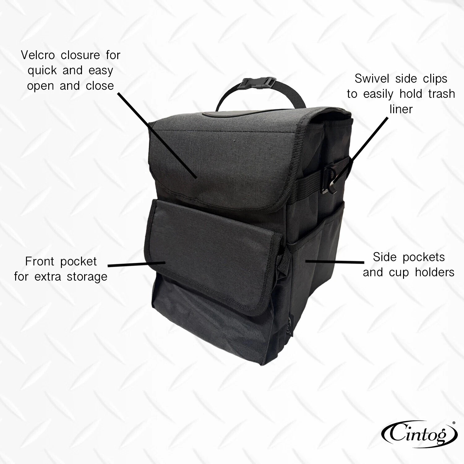 Car Trash Can Portable Garbage Bin Waterproof Organizer for Vehicle - Image 5