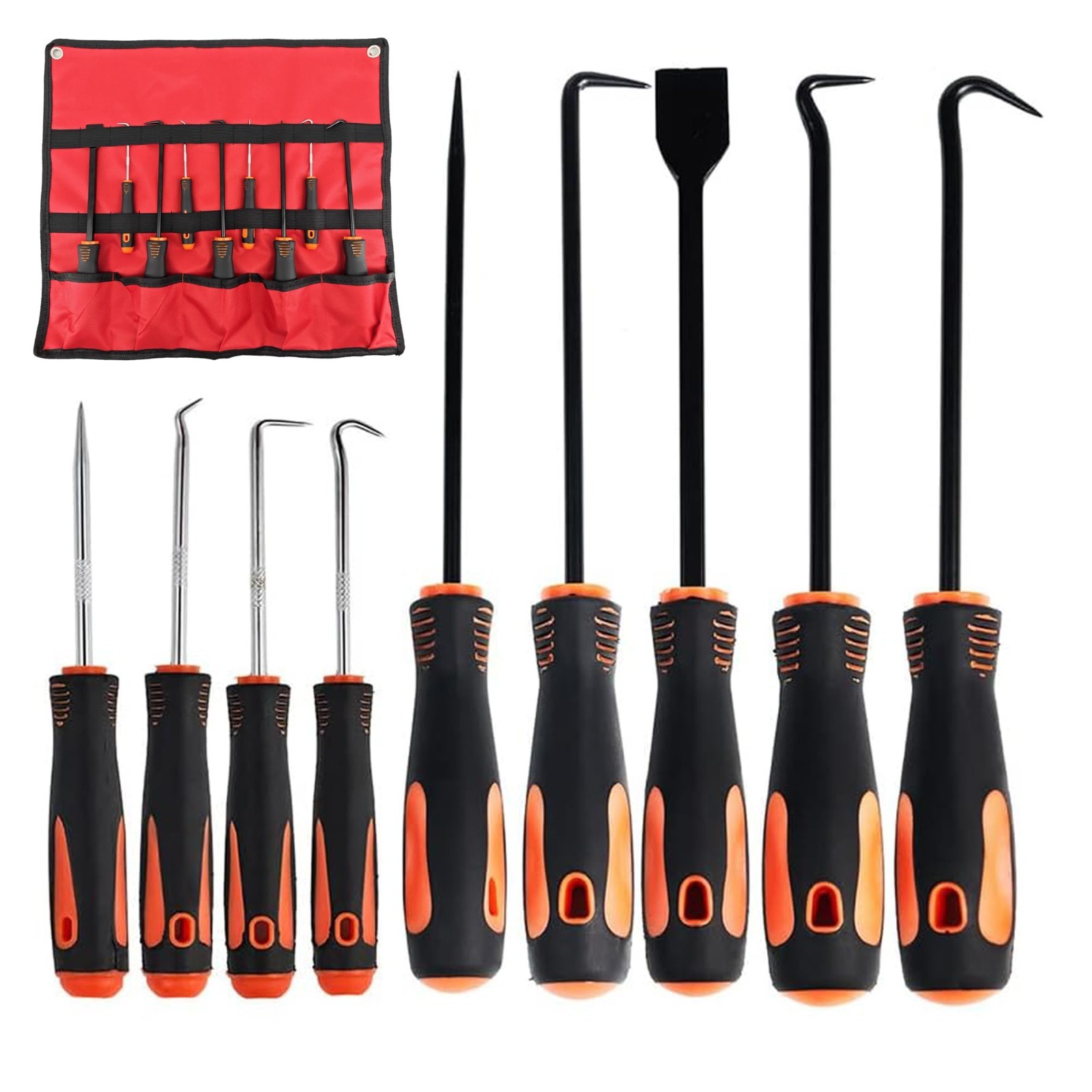 9Pcs Precision Hook & Pick Set - Car Oil Seal Remover, Gasket Puller Tools - Image 2
