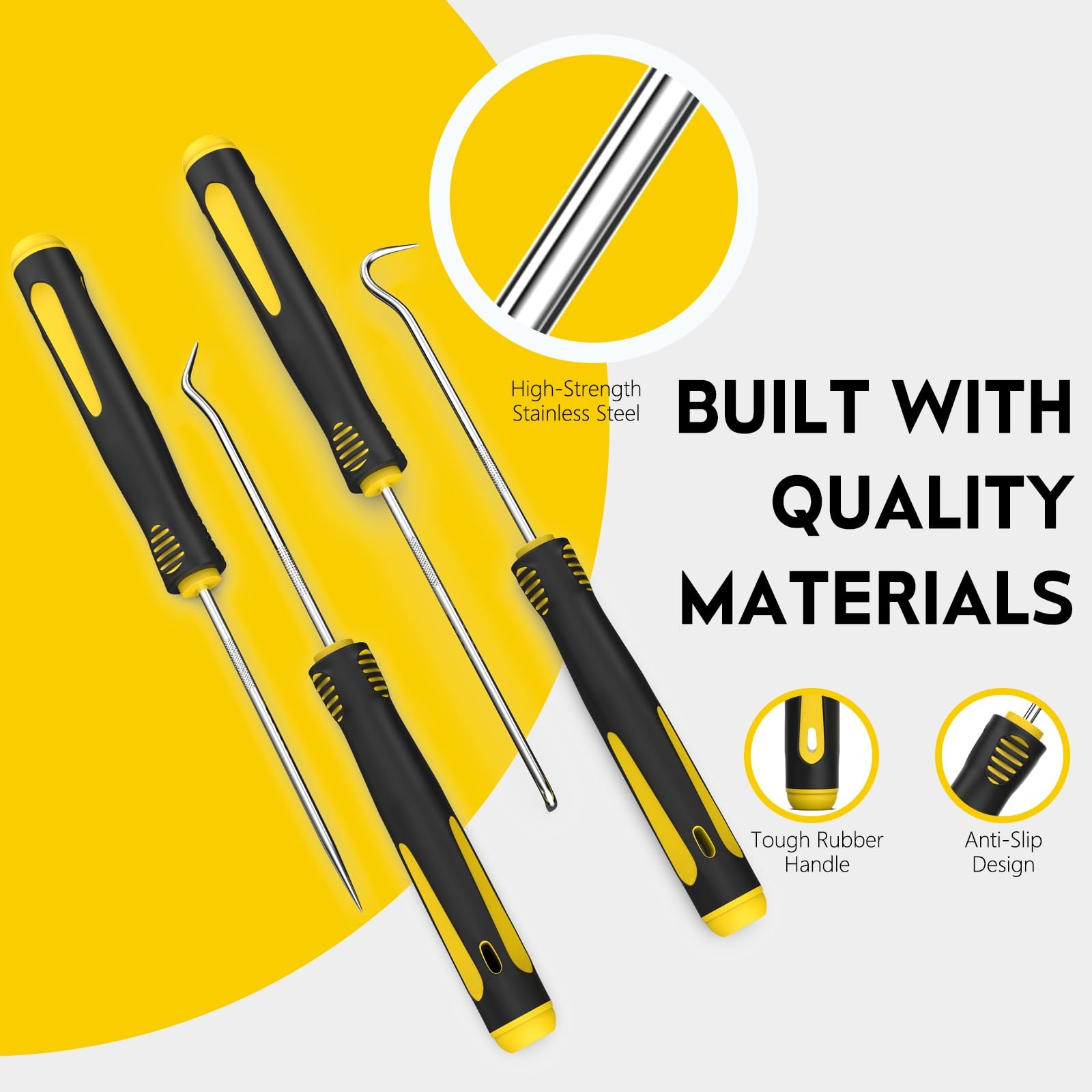 FJCTER Precision Hook and Pick Set, 4-Piece Automotive O Ring Pick Set, Mech... - Image 4