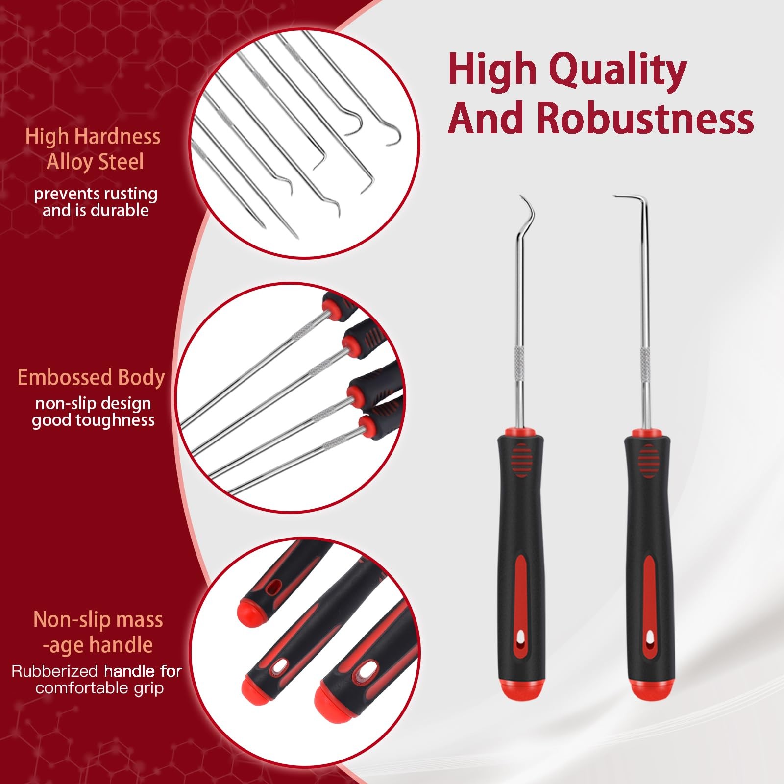 8 Pieces Pick Set, Pick Tool, Precision Automotive Hook Sleeve for Automotive - Image 5