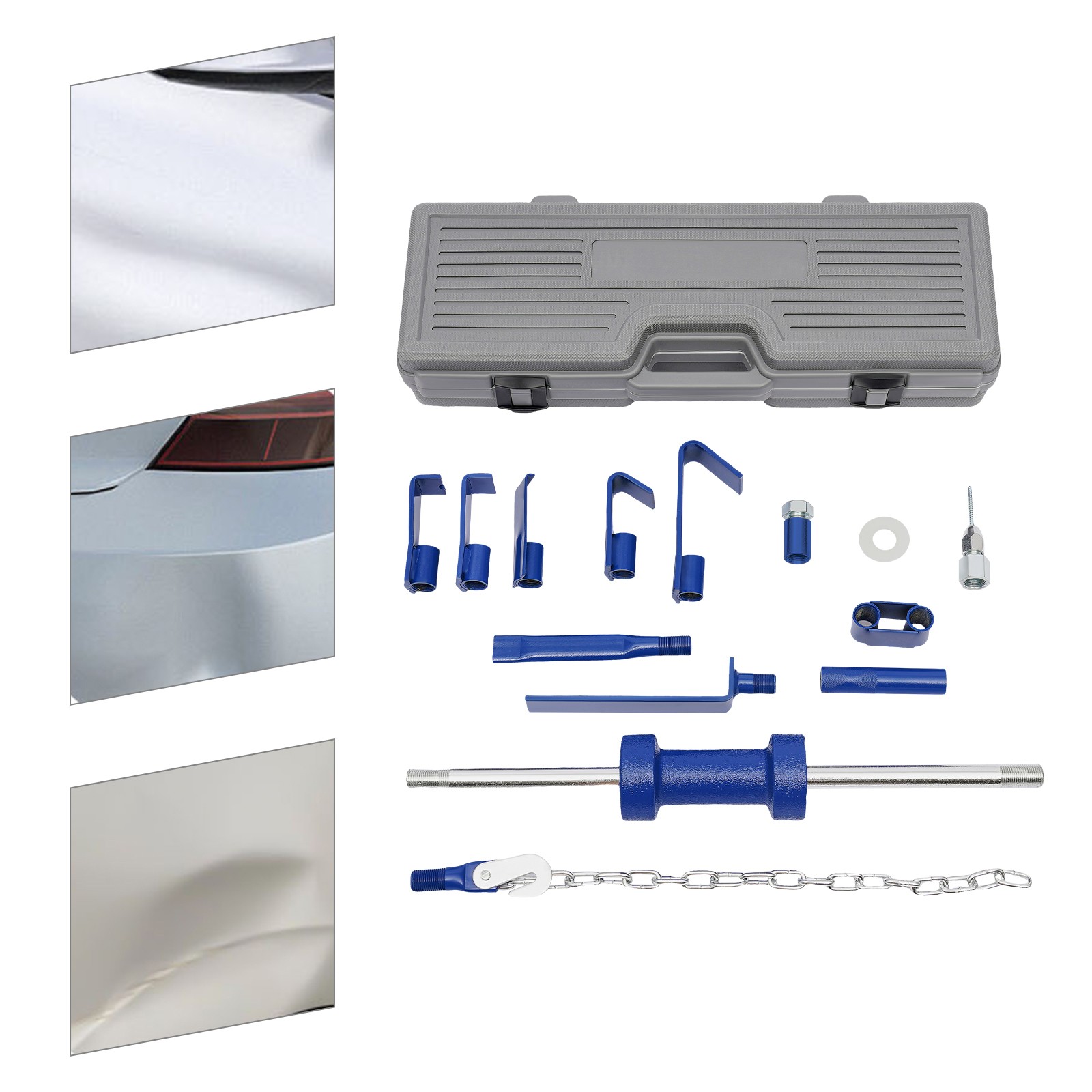 Automotive Hammer Puller Frame Slide Hammer Dent Pulling Tool Kit Long Shaft - Image 2