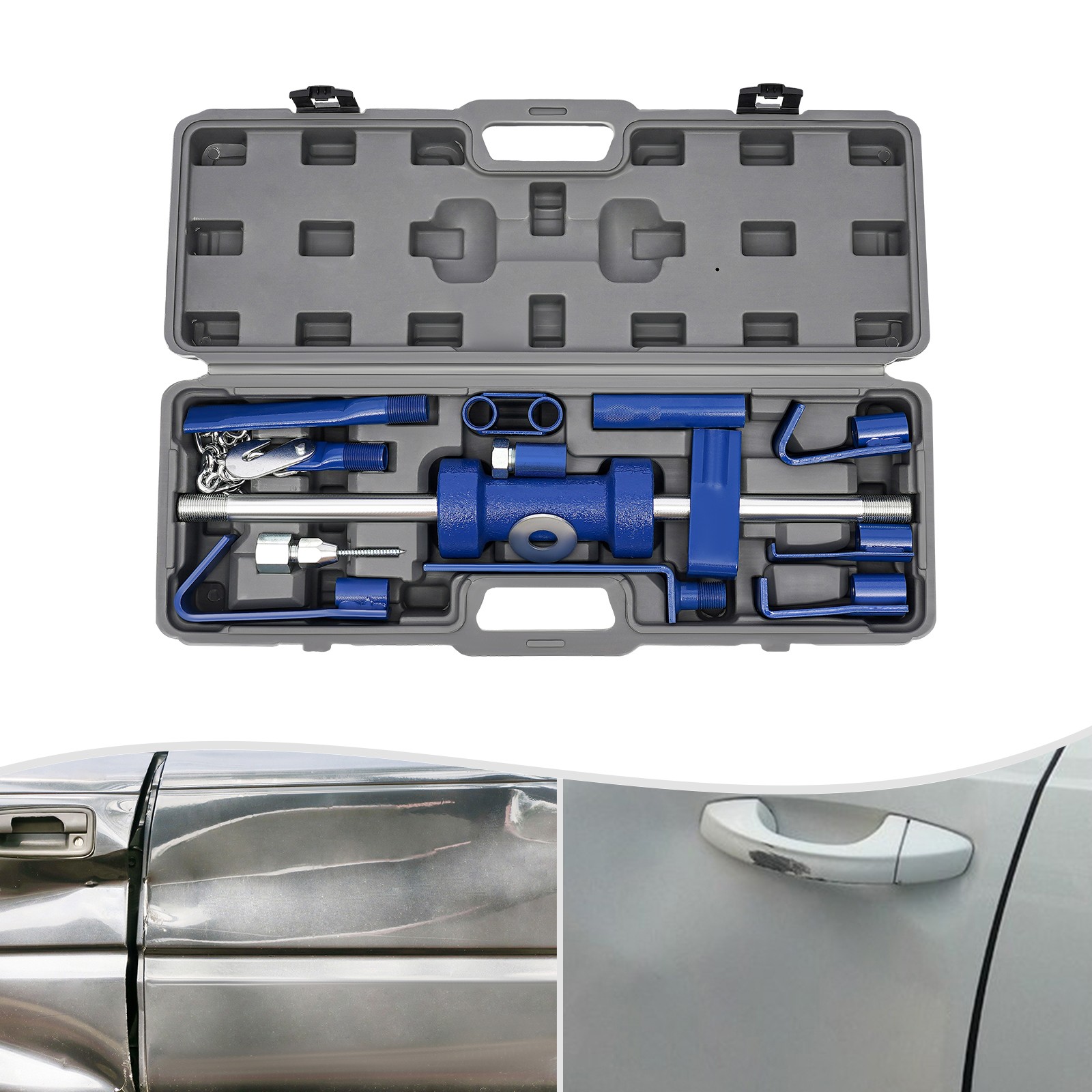 Automotive Hammer Puller Frame Slide Hammer Dent Pulling Tool Kit Long Shaft - Image 3