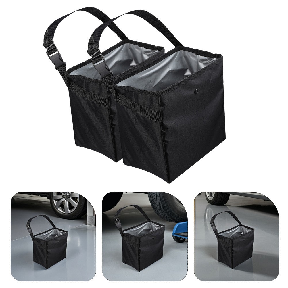 2 Pcs Multi-functional Car Trash Can Garbage Container for Automotive Cans - Image 4