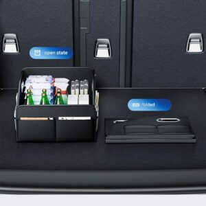 Automotive Storage Container PU Leather Multiple Compartments Removable Dividers