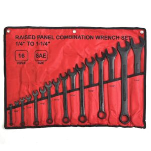 WINMAX TOOLS AUTOMOTIVE 16 Piece SAE Combination Wrench Set, Powder Coated