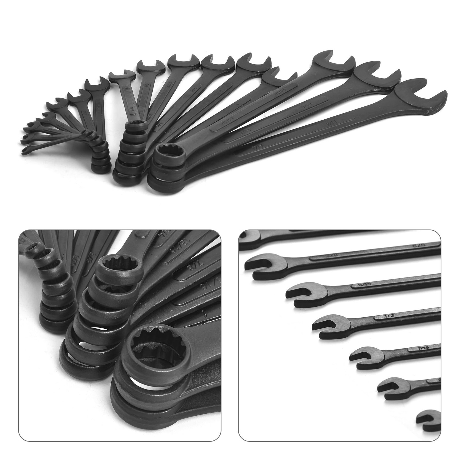 WINMAX TOOLS AUTOMOTIVE 16 Piece SAE Combination Wrench Set, Powder Coated - Image 4