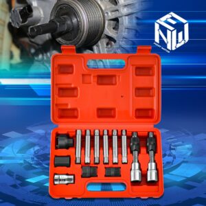 13Pcs Alternator Freewheel Pulley Removal Automotive Repair Service Tool Kit Set