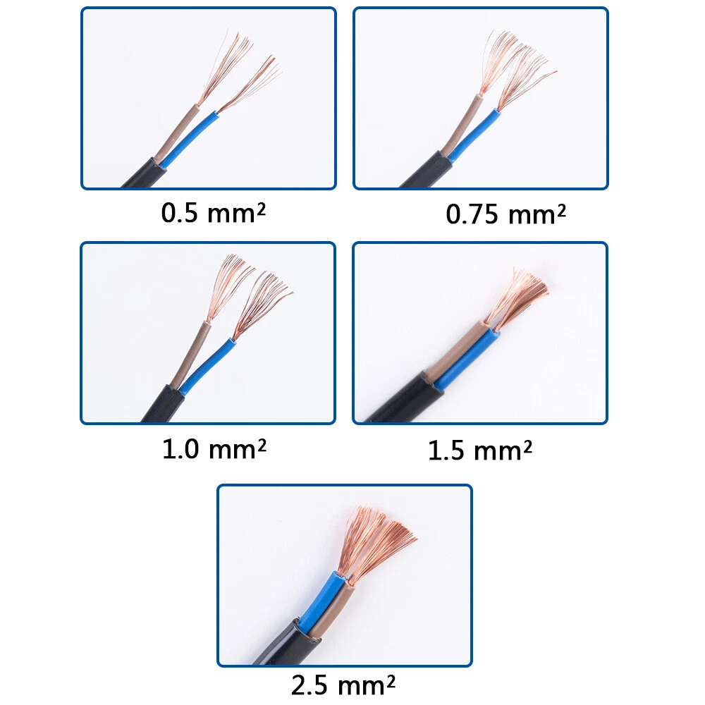 2 Core RVVB Wire PVC Flat Flexible Power Cable Electrical Cable 0.3mm² to 2.5mm² - Image 4