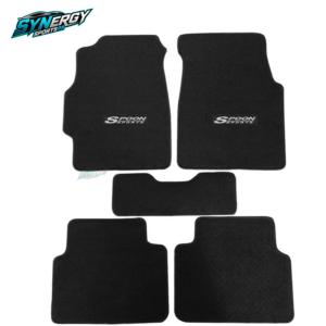 Fits 94-01 Acura Integra Black Nylon Floor Mats Carpet Non Slip W/ Emblem