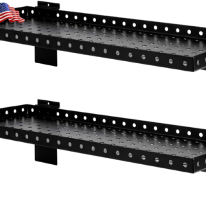 2 Pack 24 Inch Slatwall Shelves Heavy Duty Black Storage Garage Retail