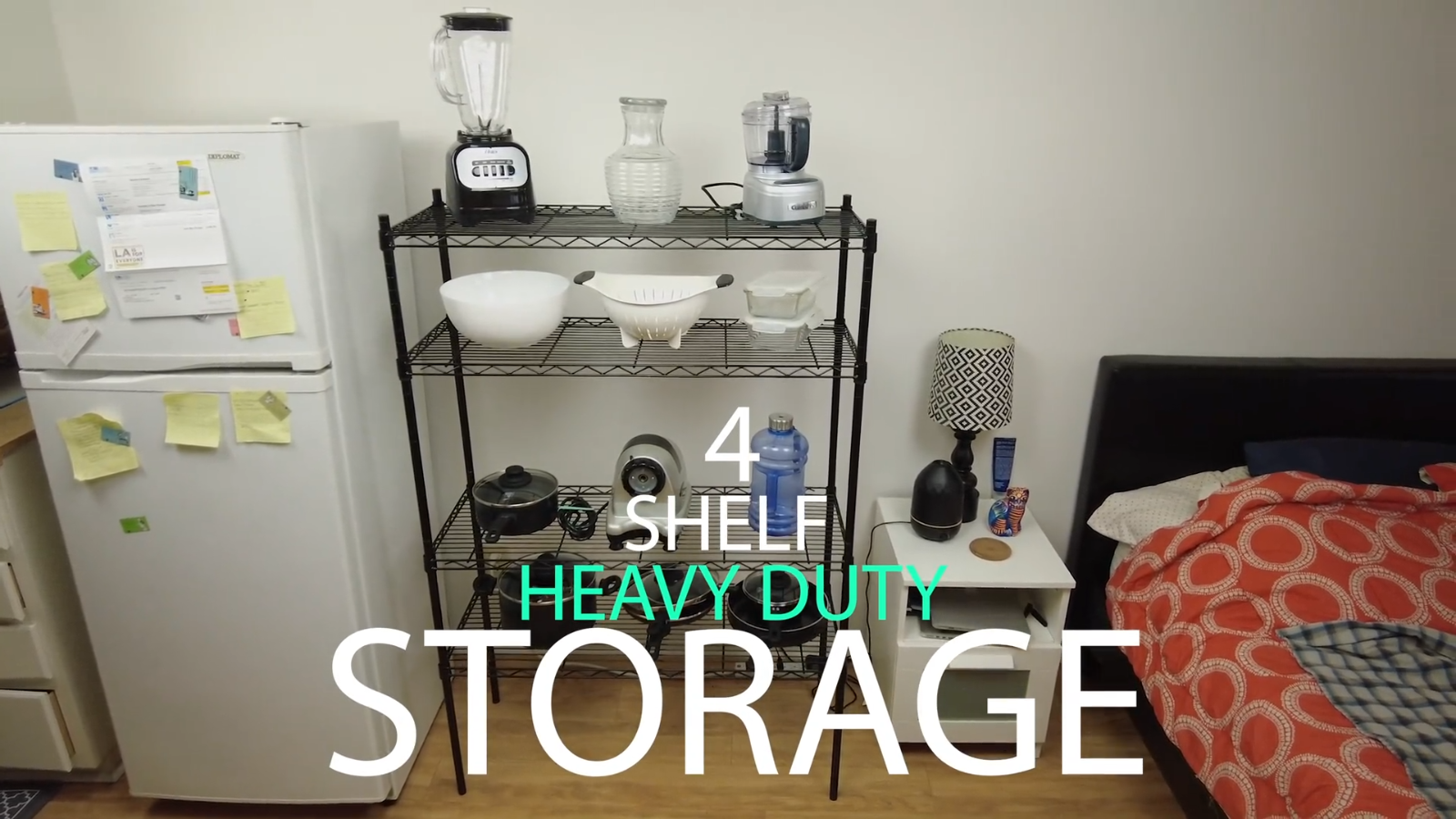 4-Shelf Heavy Duty Storage Wire Shelving Unit Kitchen Garage Rack Shelves Black - Image 2