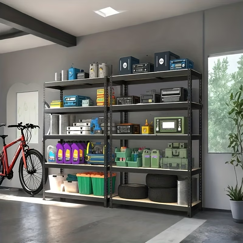 Storage Shelving HEAVY DUTY Rack 5 Tier 60 Inch 2 PACK Adjustable Garage Steel - Image 4