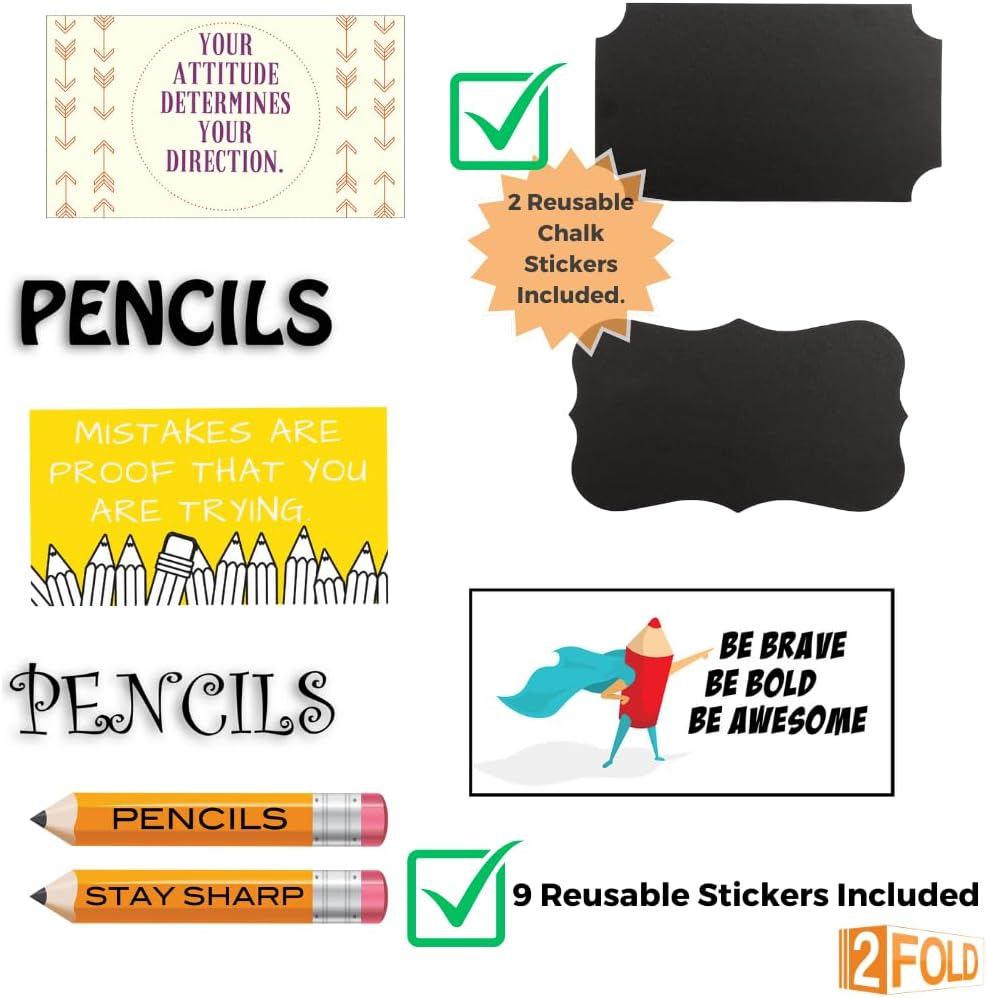 Pencil Dispenser for Classroom - Stainless Steel Bulk Pencil Holder for Desk - I - Image 2