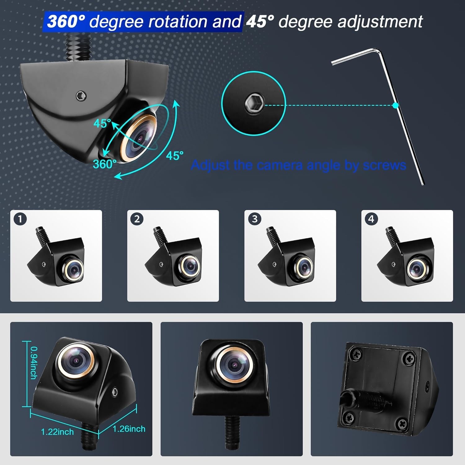 1080P AHD Car Rear View Reverse Camera Parking Backup Night Vision Waterproof - Image 5