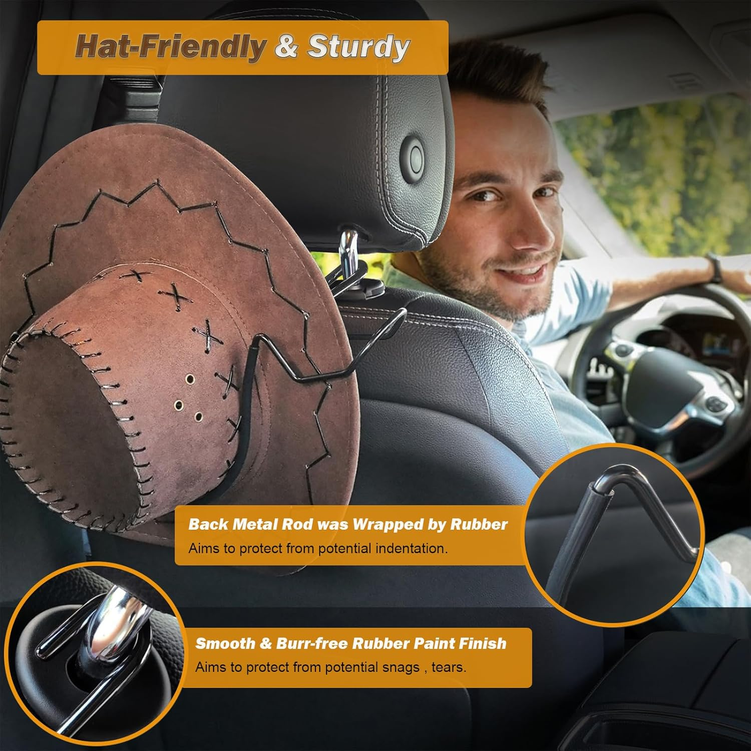 Cowboy Hat Holder Rack for Truck Car SUV Hard Hats Stand Western Accessories for - Image 4