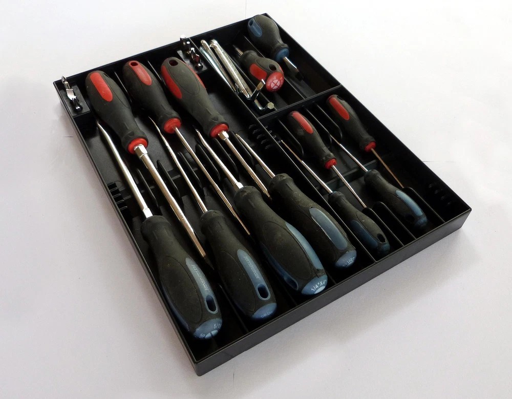Screwdriver Tray Storage Sorter Organizer Tool Chest Drawer Storage Compartment