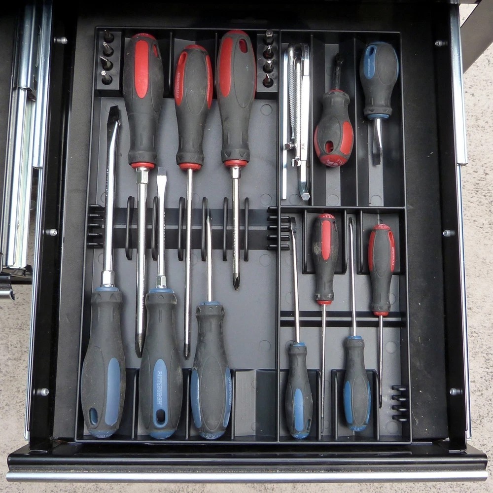 Screwdriver Tray Storage Sorter Organizer Tool Chest Drawer Storage Compartment - Image 4