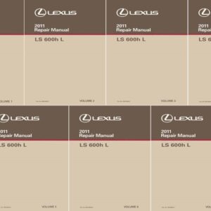 2011 Lexus LS 600h L Shop Service Repair Manual Complete Set